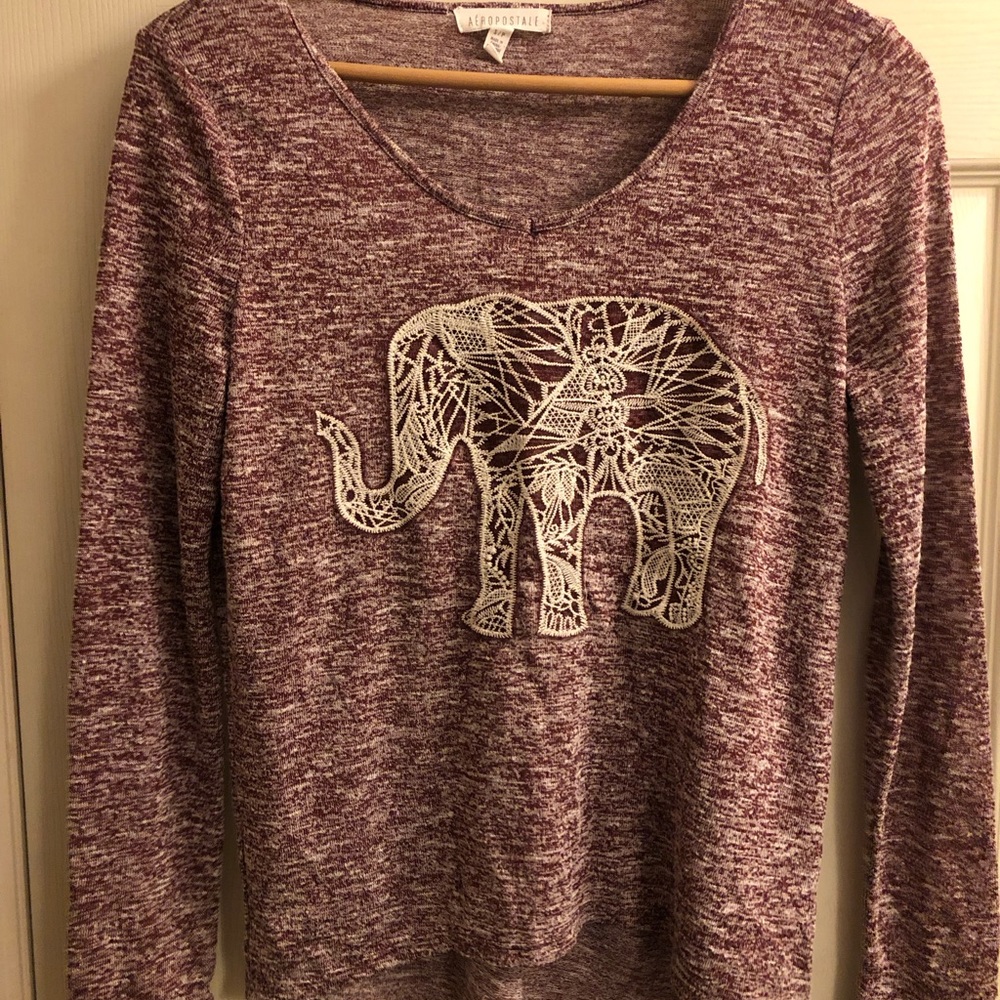 Aeropostale sZ small  long sleeved elephant T